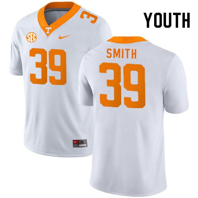 Youth #39 Jalen Smith Tennessee Volunteers College Football Jerseys Stitched Sale-White